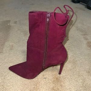 Burgundy boots